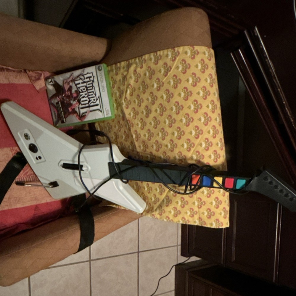 Xbox Guitar Hero II Bundle for Xbox 360 with Wired Guitar Controller & Game Disc