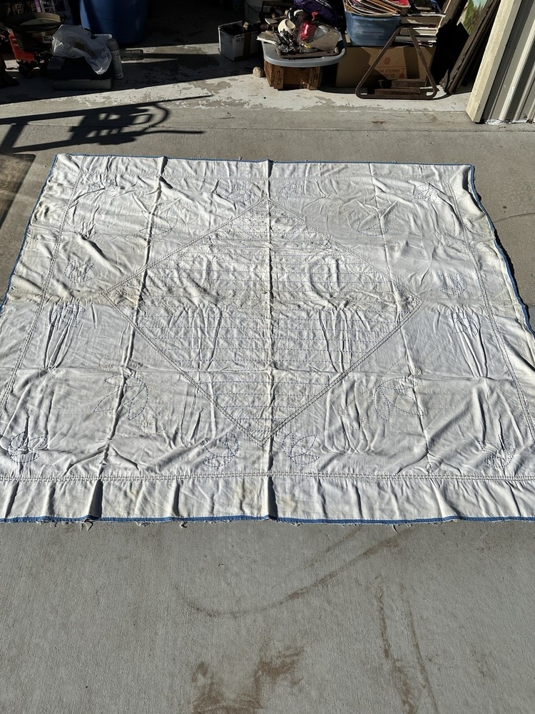 vintage embroidered quilt