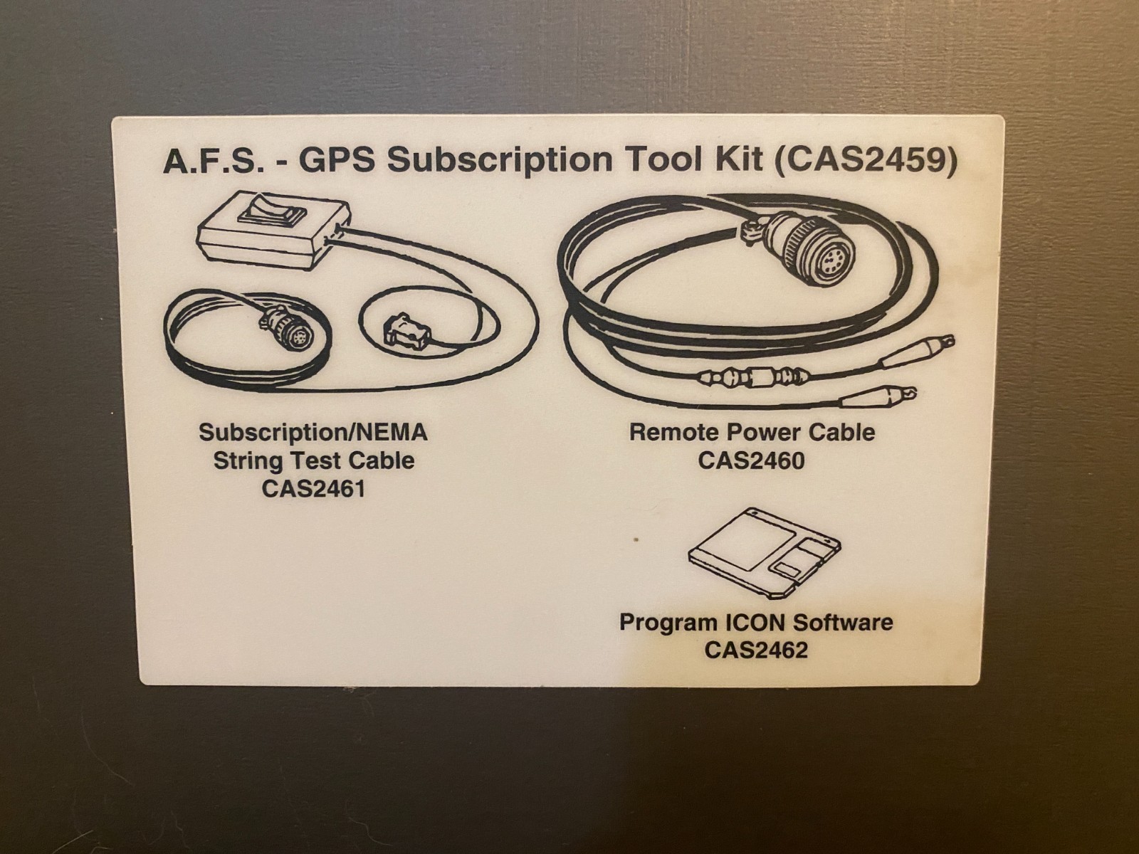 Case IH AFS GPS Subscription Tool Kit CAS2459 & Programming Harness 380002901 ++
