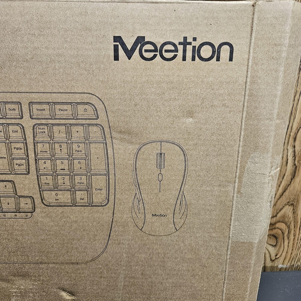 Meetion DirectorD_2 Wireless Ergonomic Keyboard Mouse Combo Black PC Mac Android