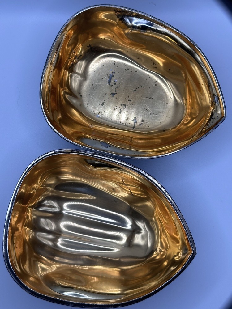 F B Rogers Silver Co Walnut Box 2 piece Trinket Box