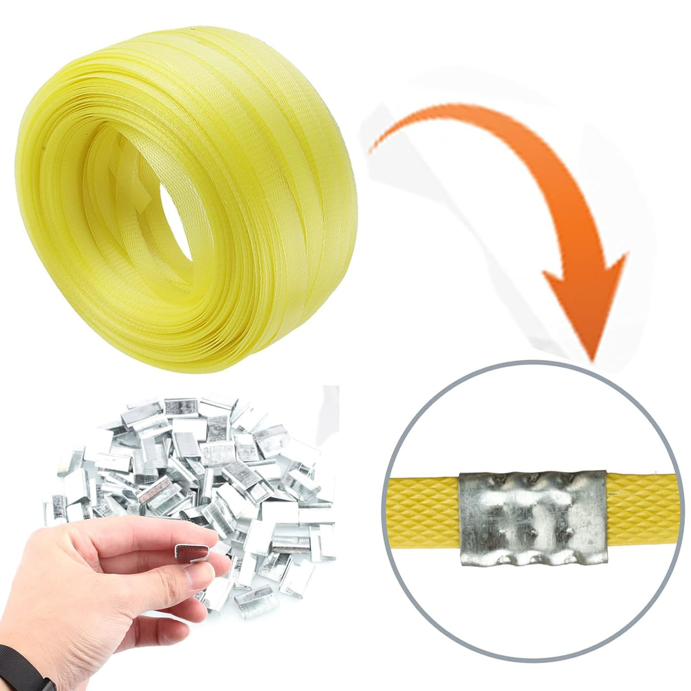 Poly Strap Open Metal Clips Packaging Pallet Strapping Banding 320 Length
