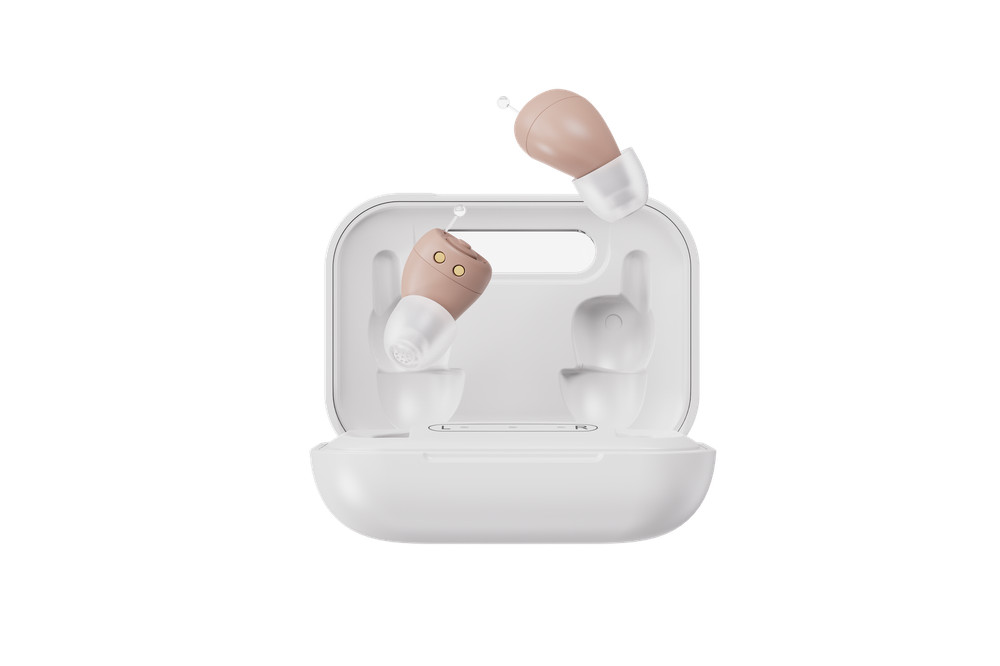 A Pair Hearing Aid Noise Reduction Virtually Invisible Hearing Loss Elderly