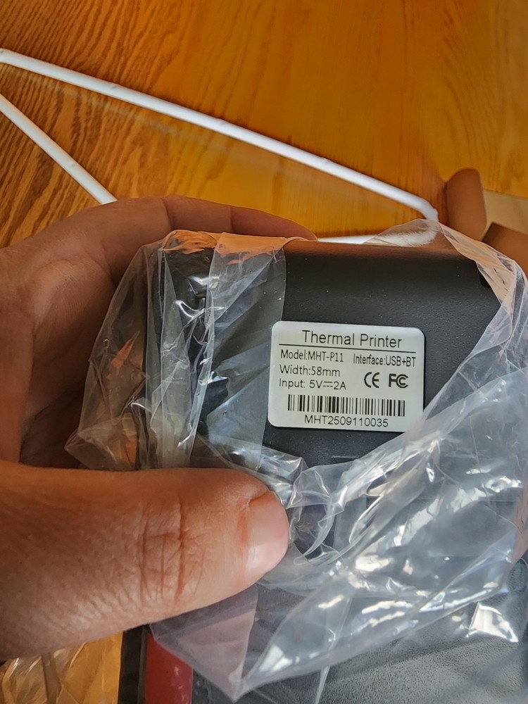 MHT-P11 Portable Thermal Printer 58mm Print Width USB & Bluetooth Connectivity