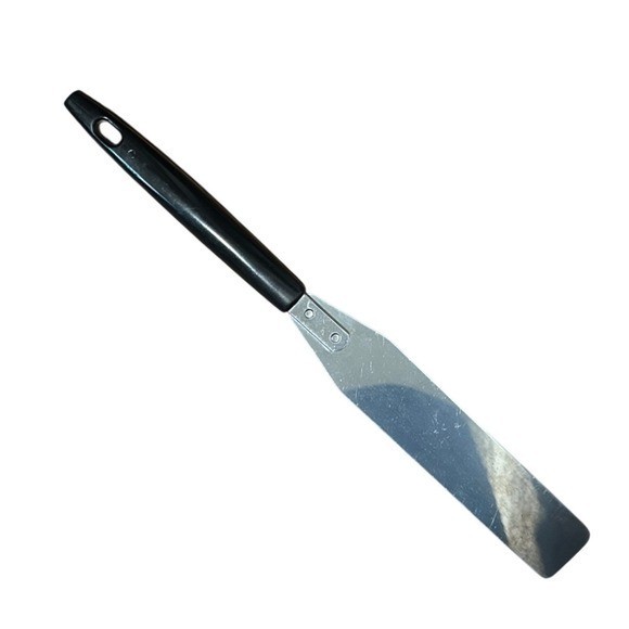 Vintage Fruit Pattern Offset Icing Spatula Stainless Steel Cake Tool