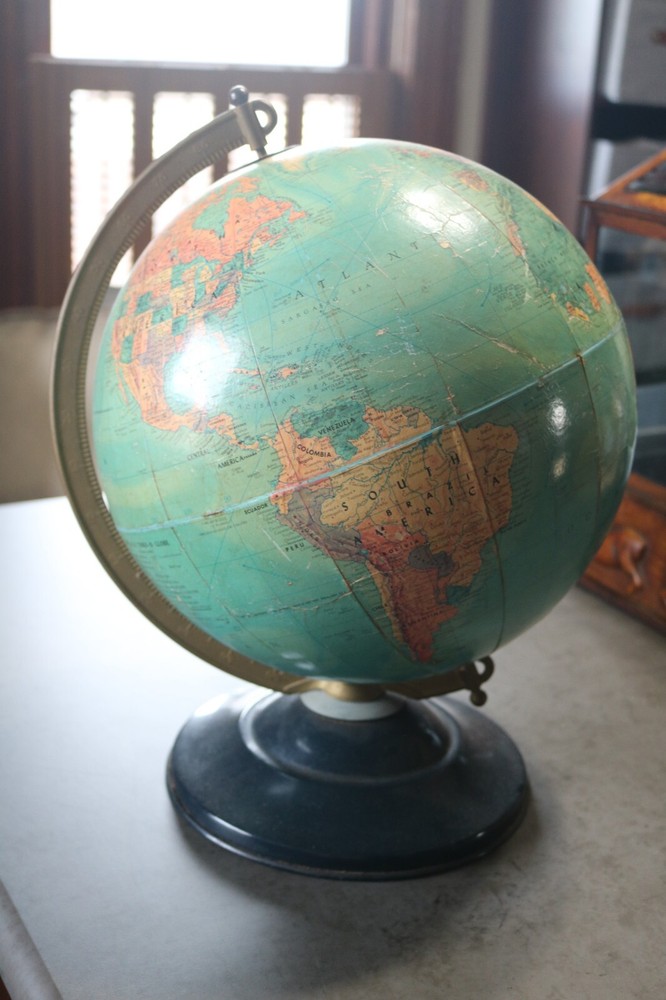 VINTAGE REPLOGLE THREE-D GLOBE 12-INCH