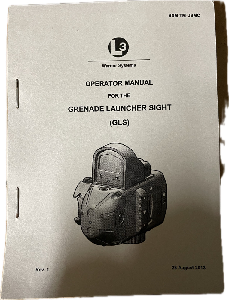 USGI L3 Warrior Systems Grenade Launcher Sight Operator Manual Set of 2