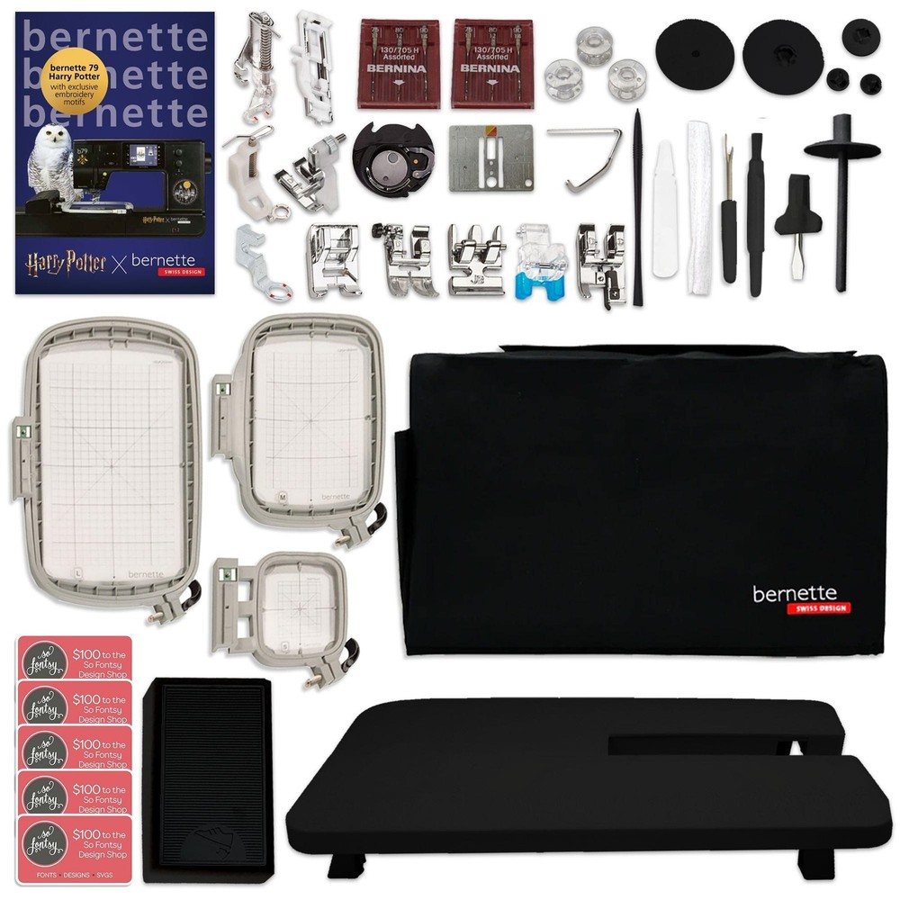 Bernette B79 Harry Potter Sewing & Embroidery Machine with 130 Thread Spools