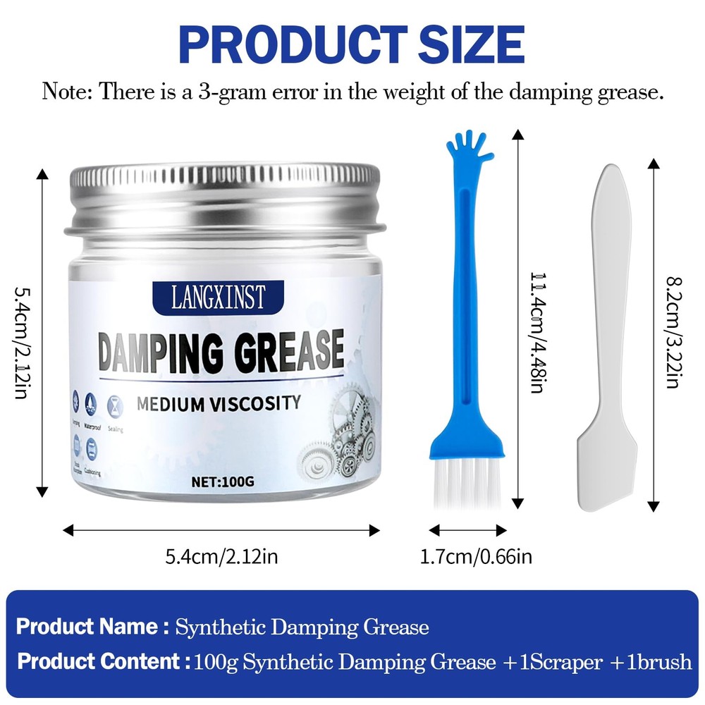 Damping Grease, Medium Viscosity Grease for Washing Machine...