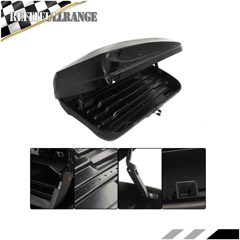 14 ft³ Heavy Duty ABS Vehicle Roof Top Storage Box Cargo Luggage With 2 Locks