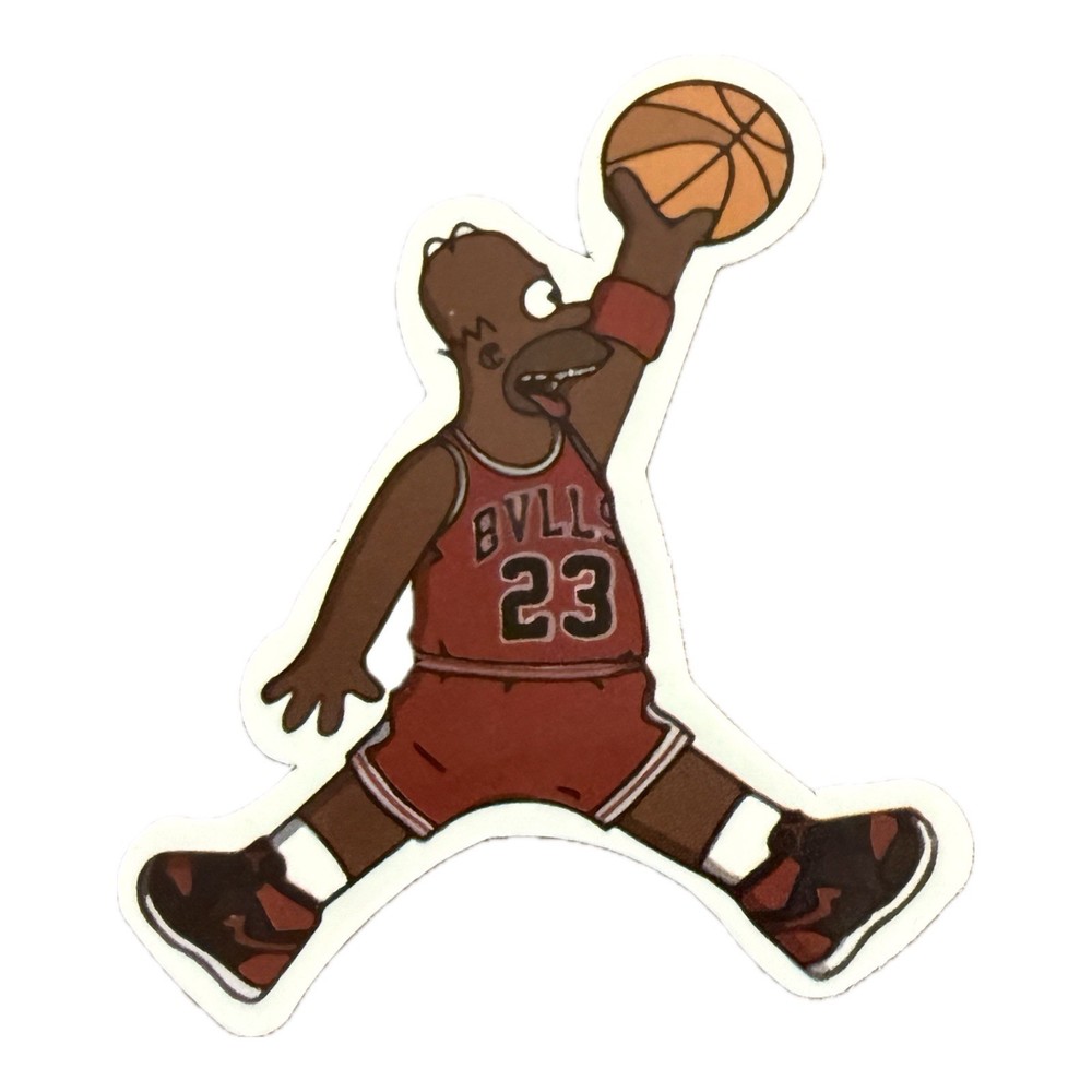 Homer Simpson & Basketball Sticker Set
