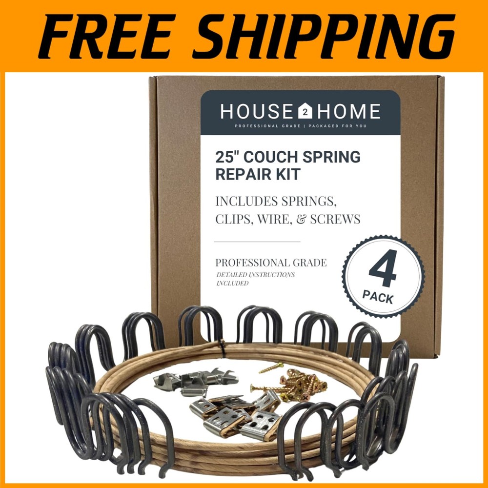 Sofa Spring Repair Kit - 25" Couch Support 4-Pack