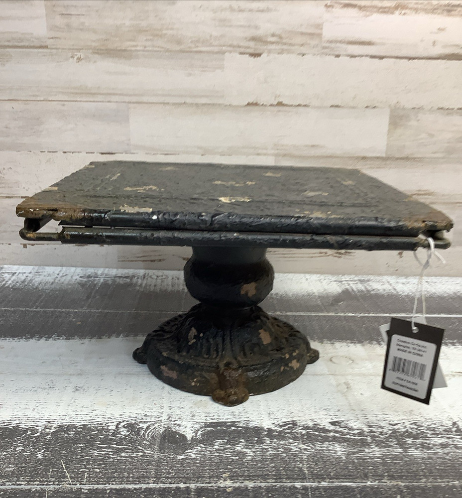 Creative Co Op Rustic Iron Cake Stand 9.5"
