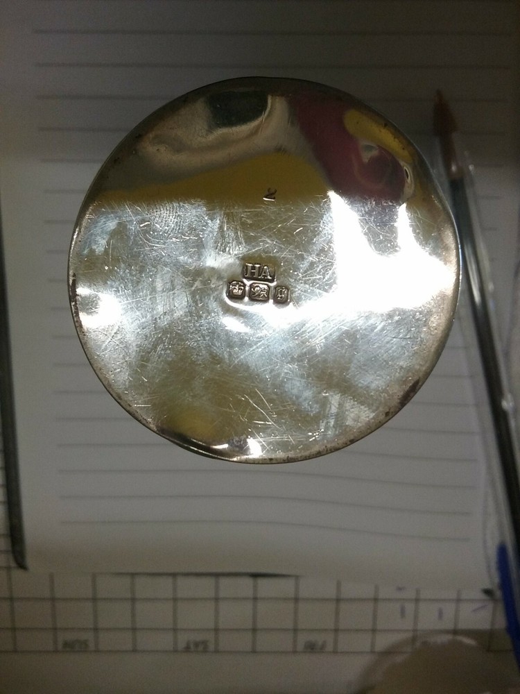 sterling silver ornate tea caddy