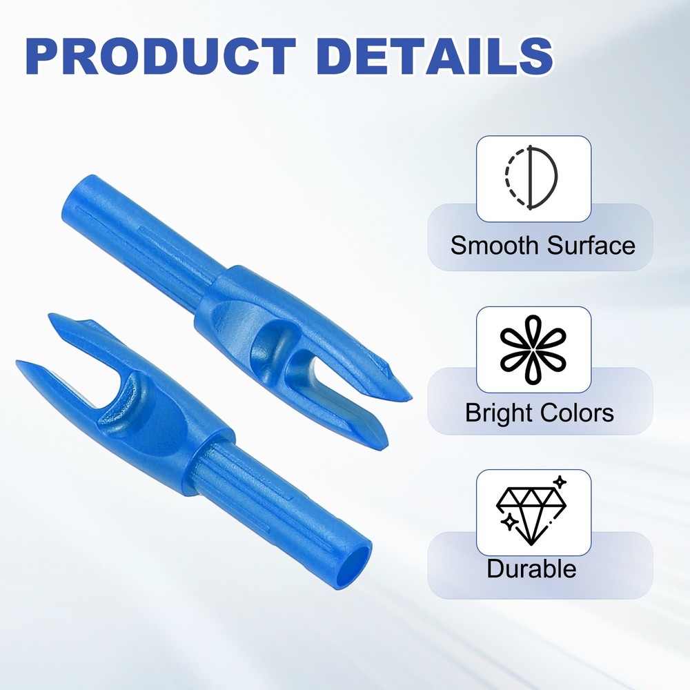 30 Pack Archery Arrows Nocks 4.2mm Plastic Insert Arrow Nock Blue