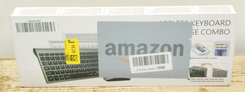 Wireless Keyboard and Mouse Ultra Slim Combo, TopMate 2.4G Silent Compact USB