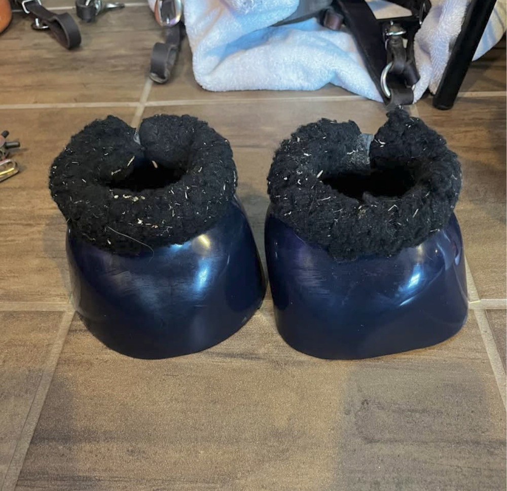 Navy Rubber Bell Boots