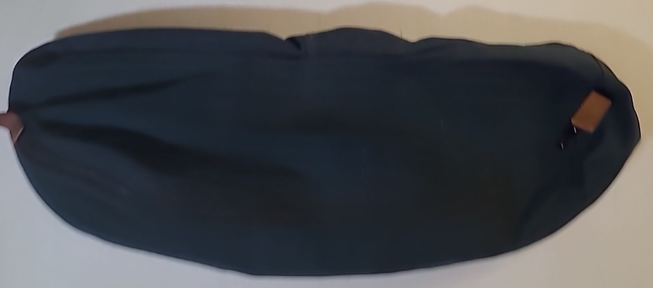 Cantle Saddle Bag with Fold Out Saddle Cover in Dark Blue/Green with Blue Cover