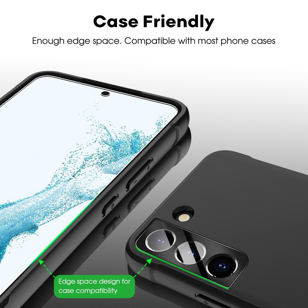Screen Protector for Samsung Galaxy S22 Plus 5G with Camera Lens Protector