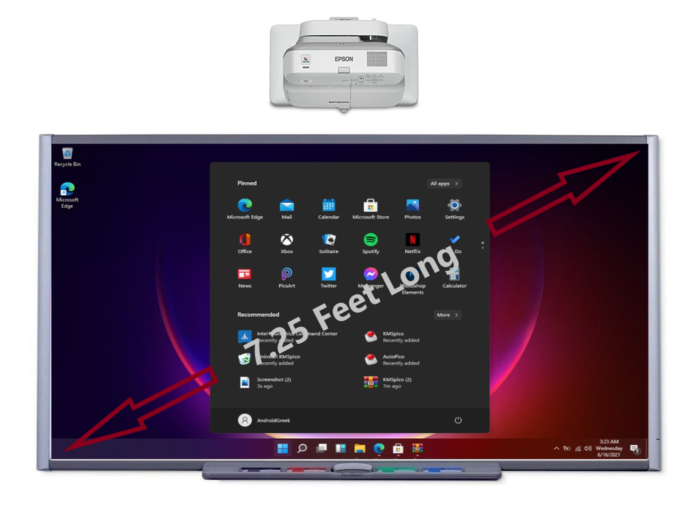 SMART Board SB680 87" Interactive Whiteboard System for Classroom