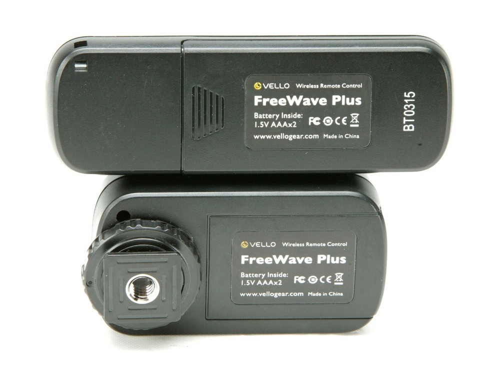 Vello's FreeWave Plus Wireless Remote Control & Shutter Release - 2.4GHz. Clean.