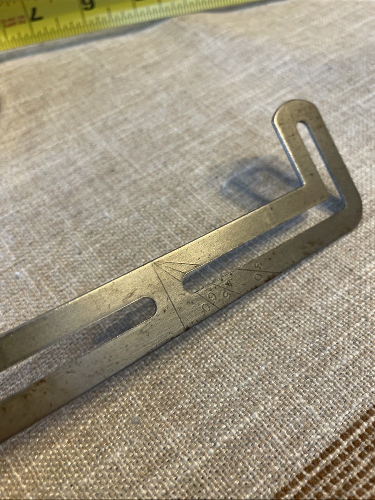 Vintage Bevel Ruler Part, Make Unknown Unmarked
