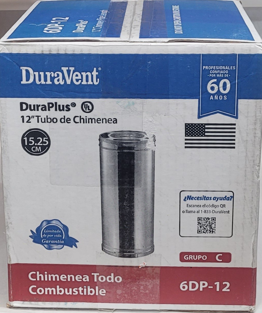 NEW DuraPlus Stainless Steel Chimney Pipe 6"x24'-6DP-24SS Triple Wall Free Ship