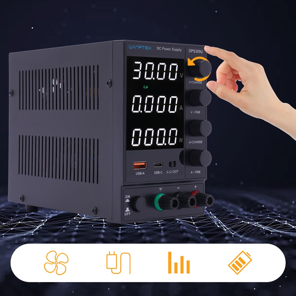 DC Power Supply Variable 30/60V 5/10A Adjustable Switching Bench Power Supply