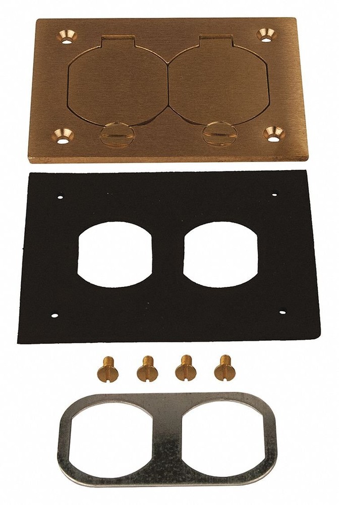 Floor Box Cover Brass Shape: Rectangular 4-5/62" Length 2-63/64" Width