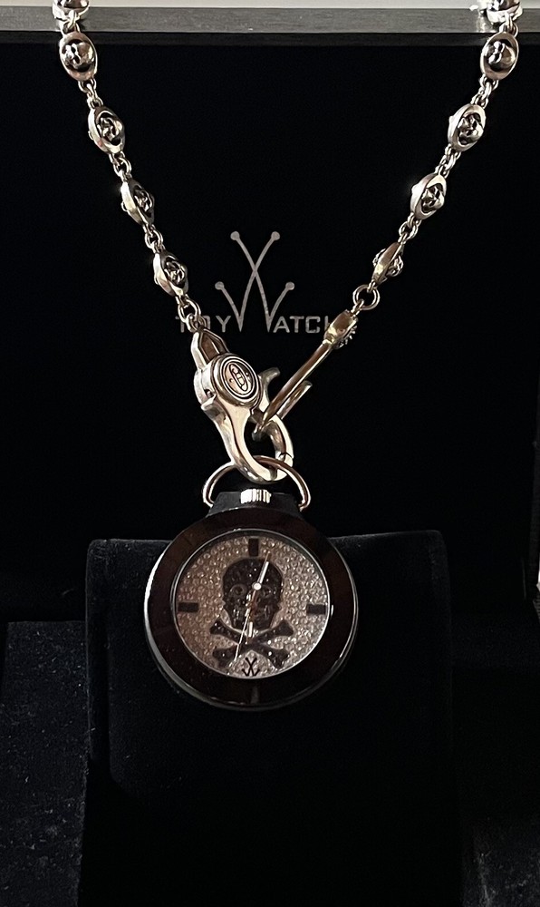 ToyWatch Collaboration with Justin Davis Skull Head Pocket Watch