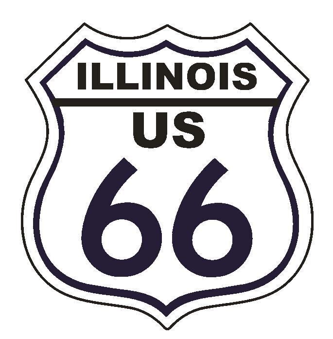 Illinois RT 66 Route 66 Sticker Decal