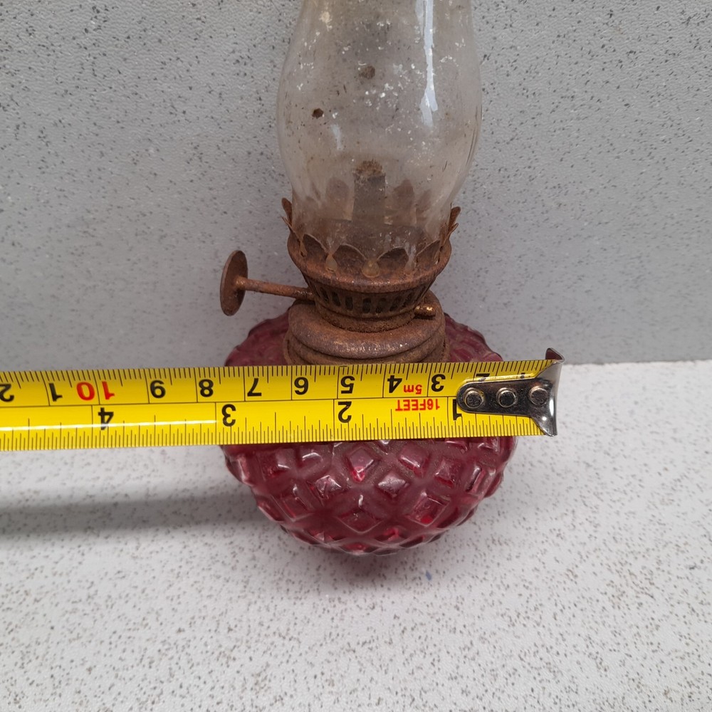Oil lamp- With Wick. Missing a pedestal/ base
