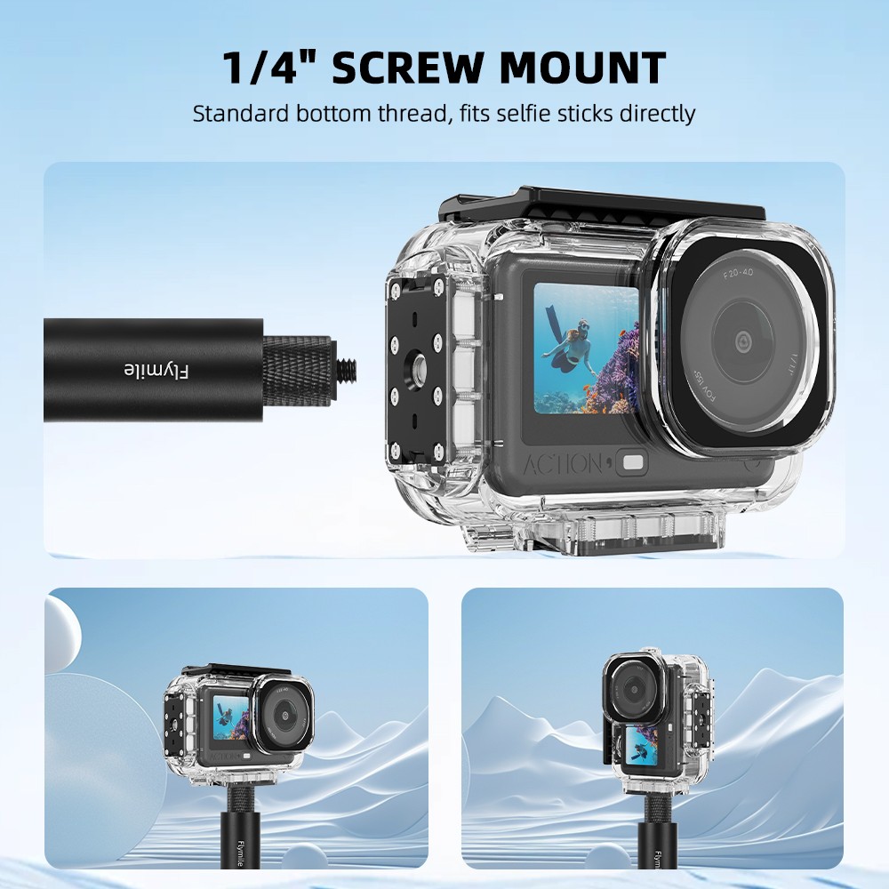Waterproof Case For DJI OSMO Action6 Camera 60M/196FT Invisible Shell Accessory