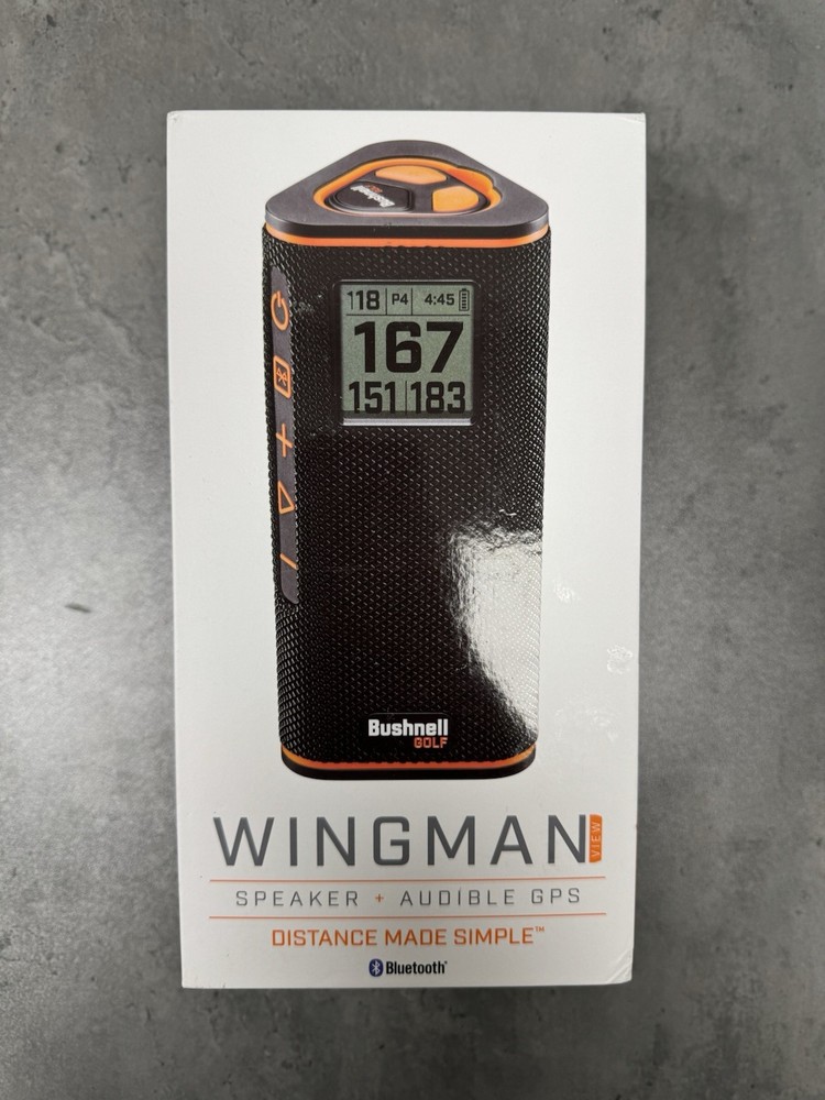 Bushnell Wingman View GPS Golf Speaker with Viewable LCD Screen, Open Box