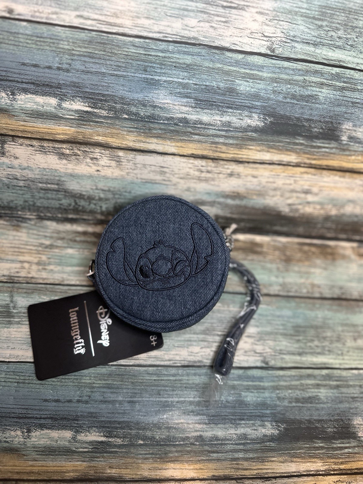 NEW Loungefly Disney Coin Purse Wristlet •Lilo & Stitch • Denim