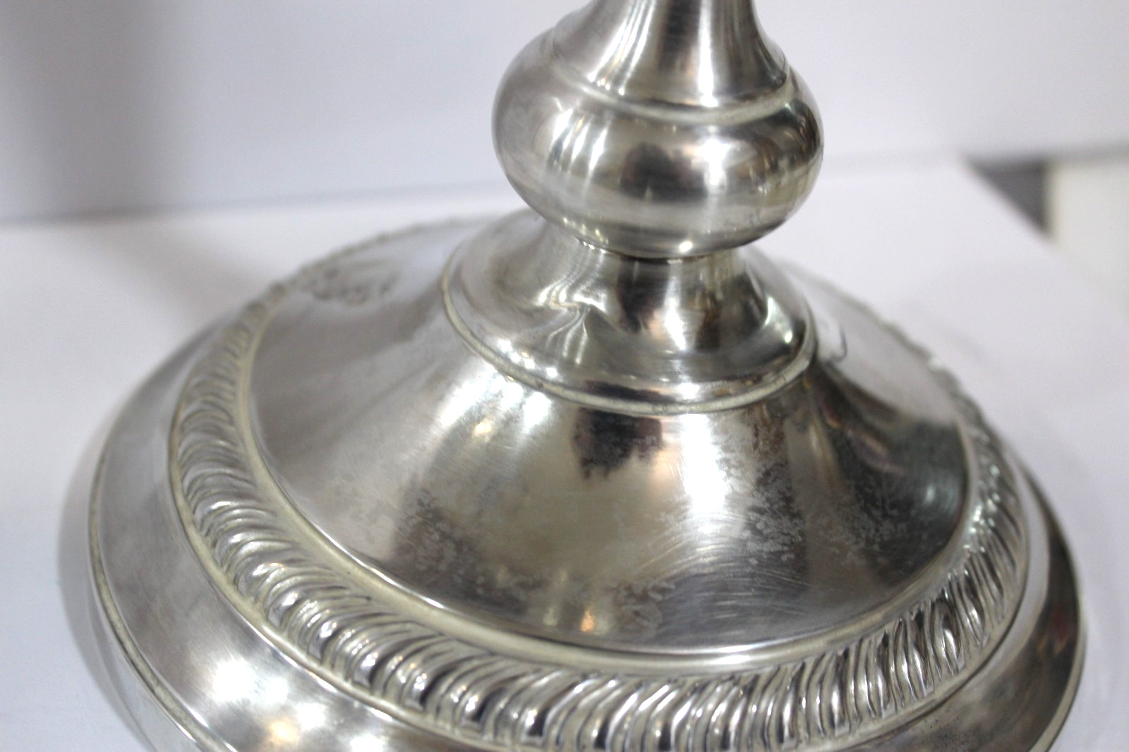 Pair Sterling Silver Preisner Candelabra Georgian 3 Arm Candlesticks 16" #743