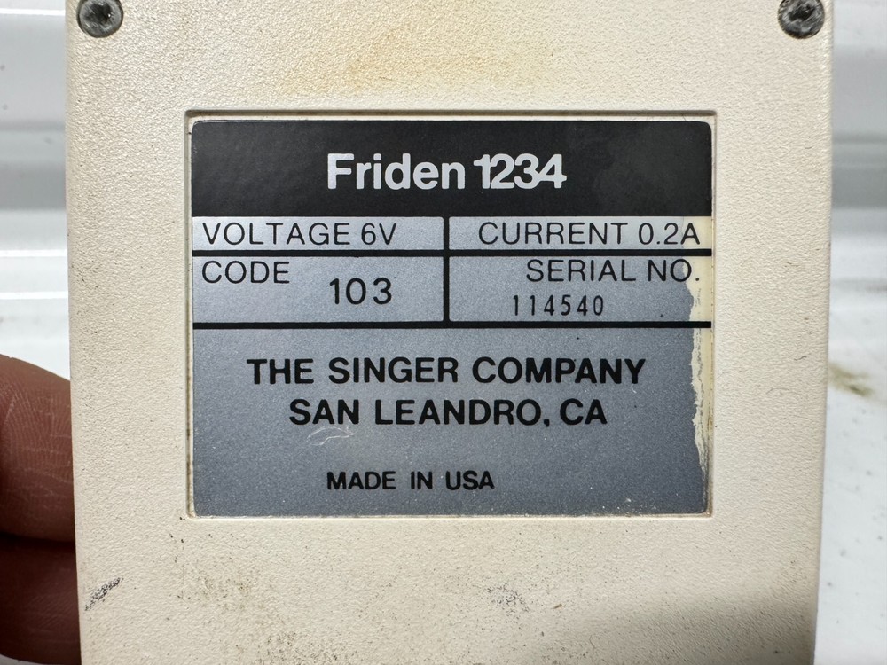 Vintage Singer Friden 1234 Calculator***UNTESTED***