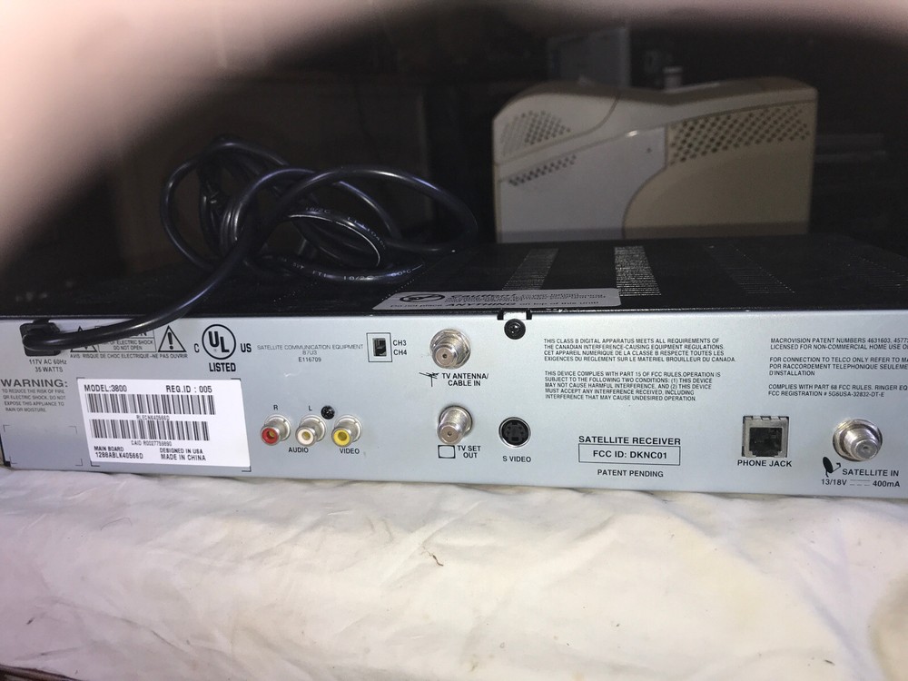 DISH NETWORK Model 3800 Satellite Receiver, No Remote Or Card, As Is