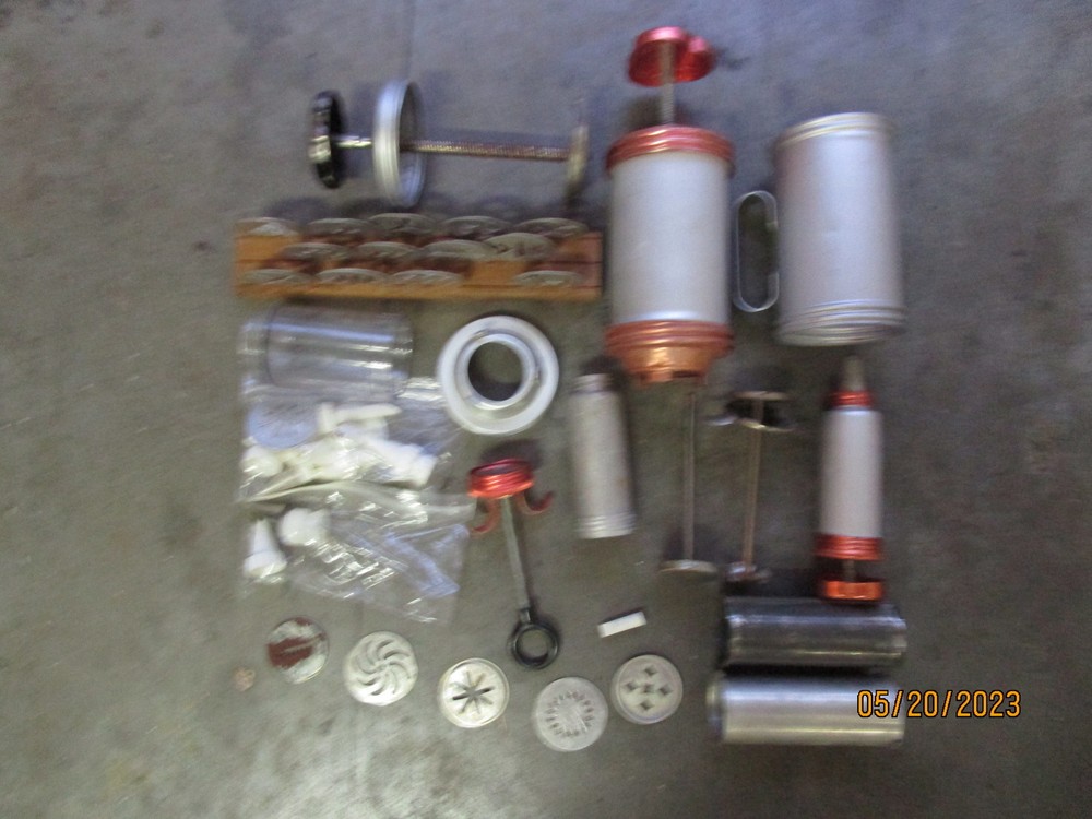 Vintage Metal Cookie Press Decorating Set