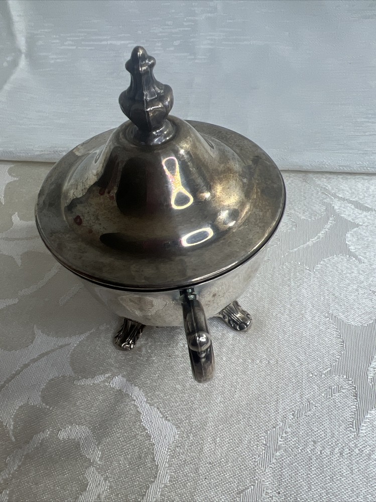 Vintage International Silver Company Silver Plated Double Handle Footed Bowl Lid