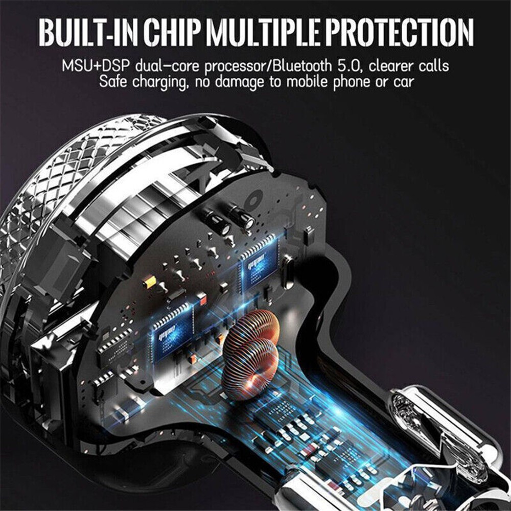 2Pot USB Charger Wireless Bluetooth 5.0 Car FM Transmitter MP3 Player Adapter