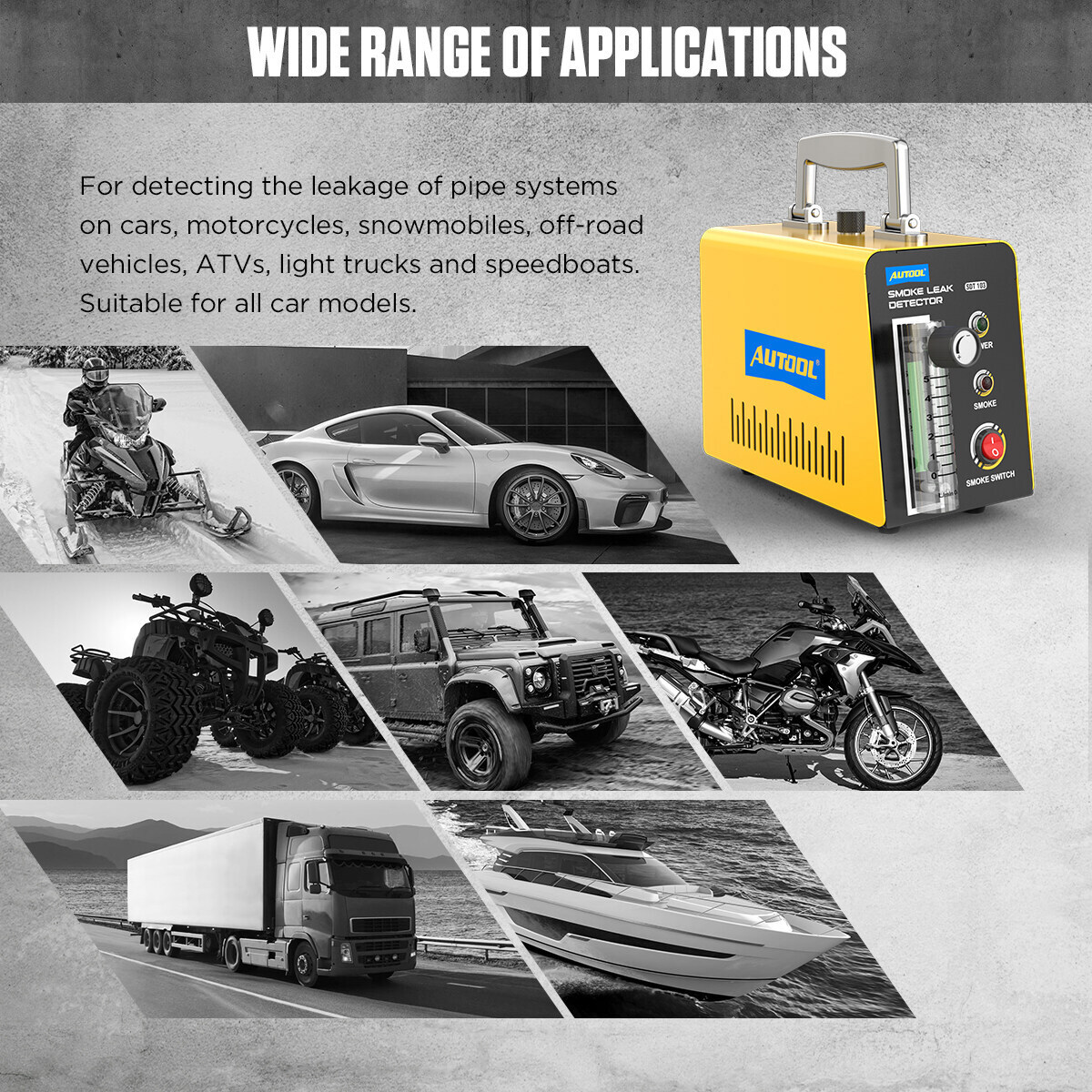 Automotive EVAP Smoke Machine Diagnostic Pipe System Vacuum Leak Detection Test