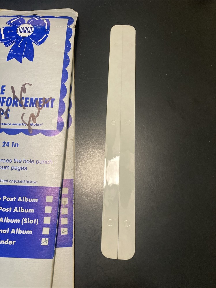 3 Pkgs Opened (65) Vintage Harco Page Reinforcement Strips For 3 Ring Binders