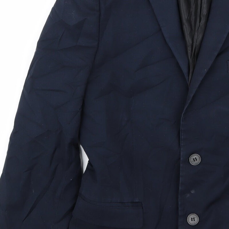 H&M Mens Blue Polyester Blend Blazer Size 36