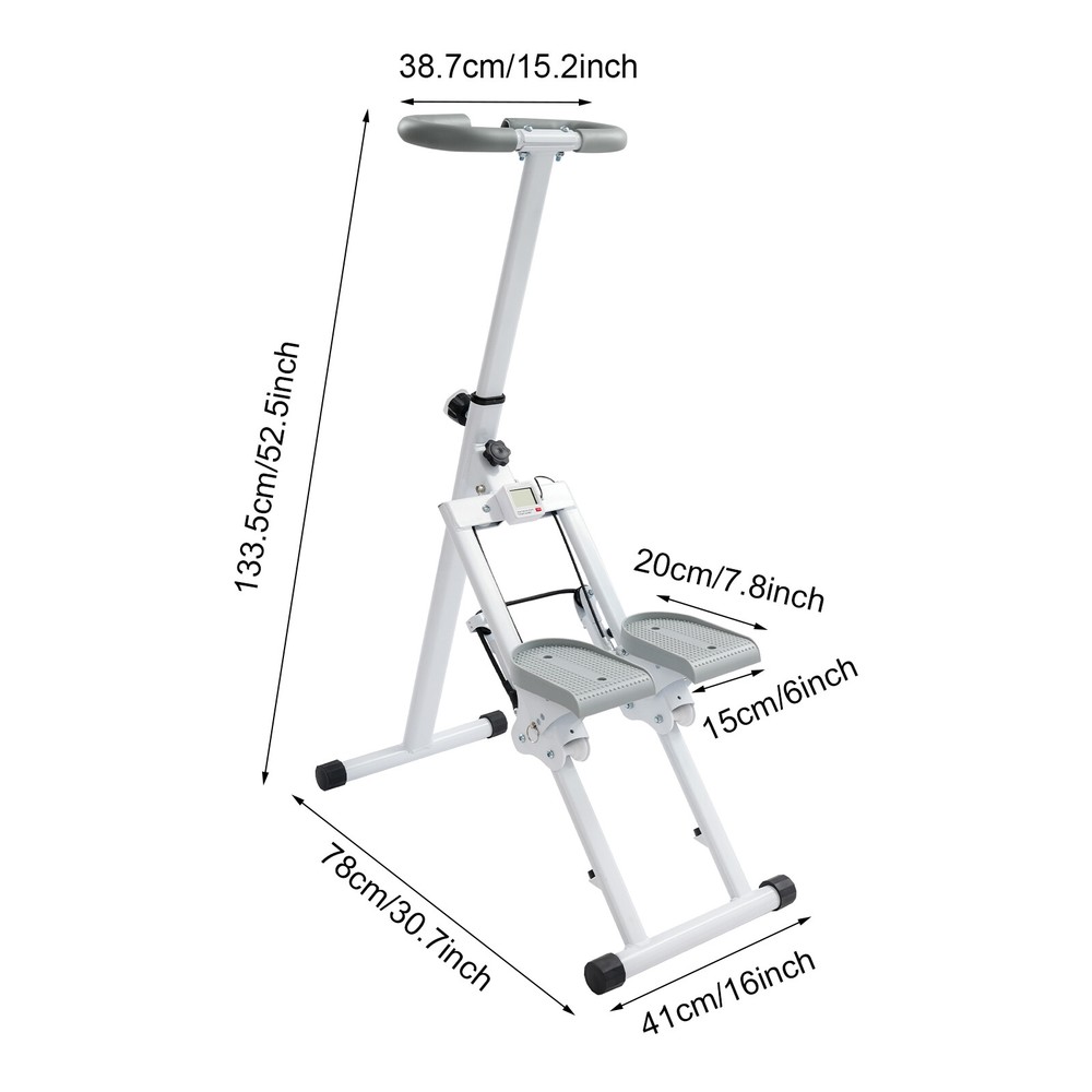 Foldable Stair Stepper Machine with Adjustable Angle for Effective Workouts