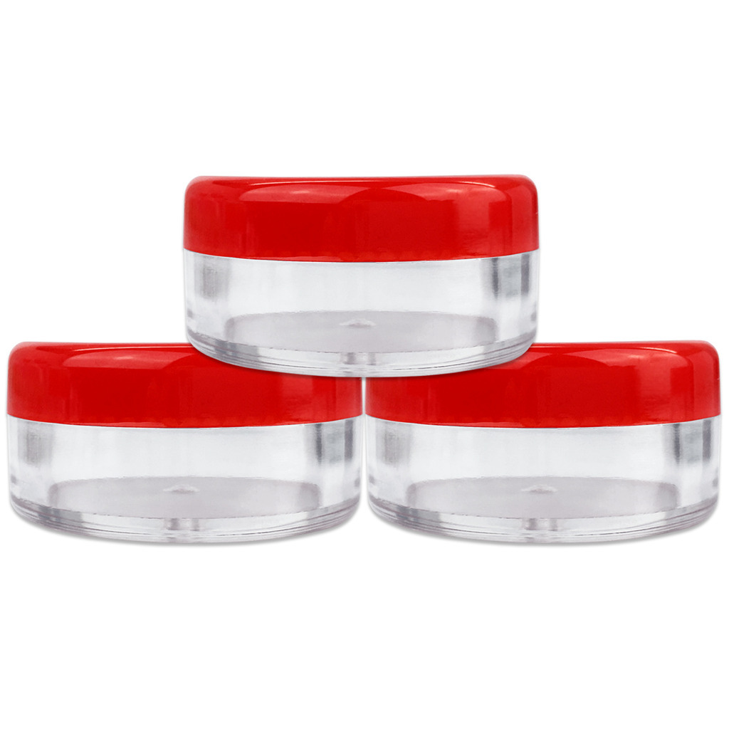 25 Pieces 5 Gram/5ML Plastic Makeup Cosmetic Lotion Cream Sample Jar Containers