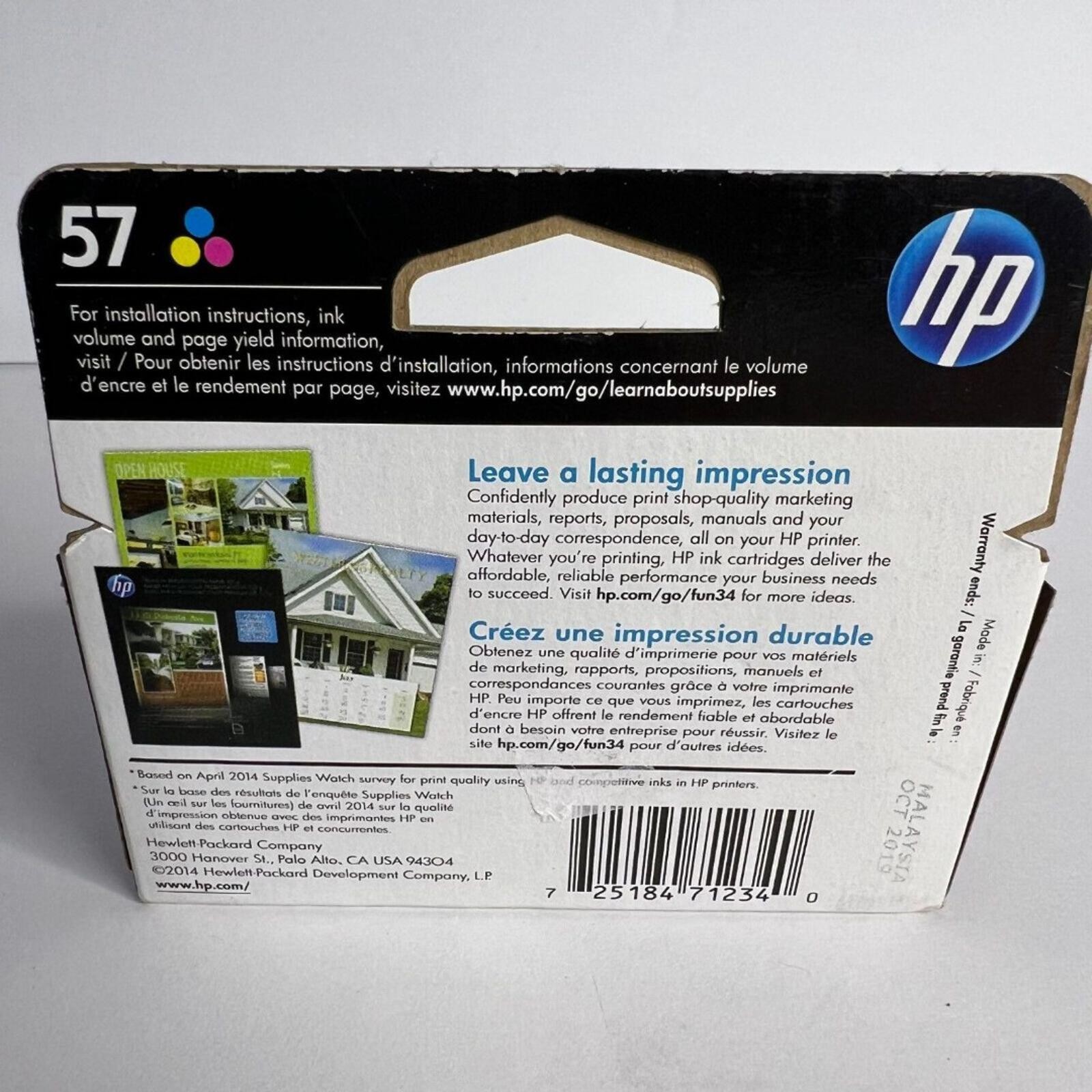 HP C6657AN#140 57 Tri-color Original Ink Cartridge
