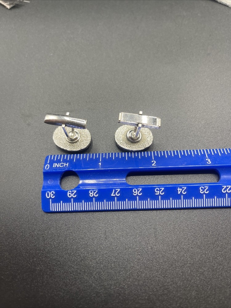 Stunning Silvertone Vintage Cuff Links #Q31