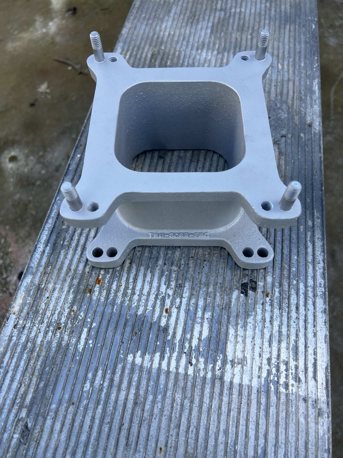 Vintage Tru-Scor Engineering 3 Inch 4150 Carburetor Spacer Plate