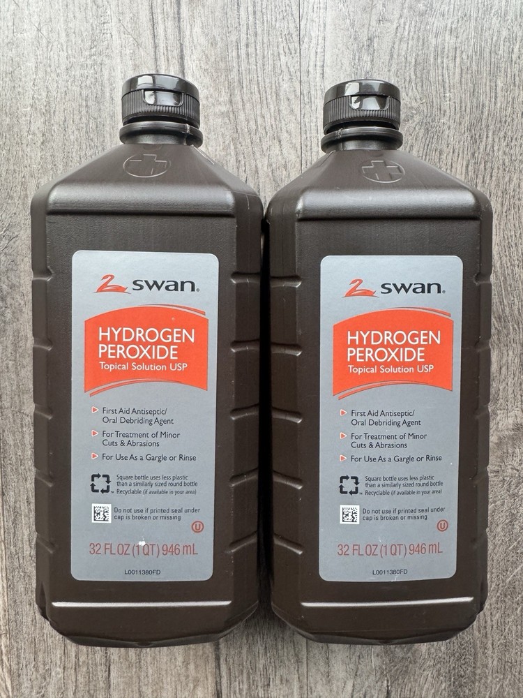 2-Pack Swan Hydrogen Peroxide Topical, 32 oz Bottles!!